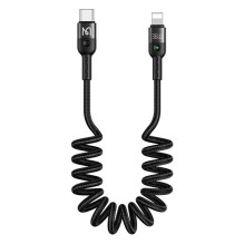 Mcdodo CA-1960 USB-C to Lightning spring cable, 36W, 1.8m (black)