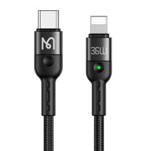 Mcdodo CA-1960 USB-C to Lightning spring cable, 36W, 1.8m (black)