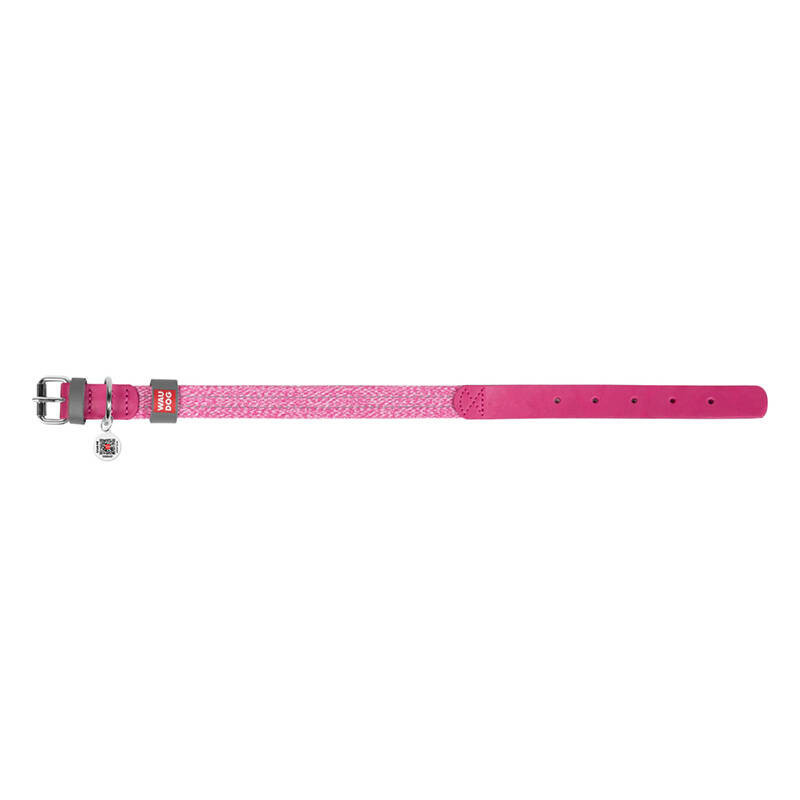 Classic Dog collar Waudog size L pink