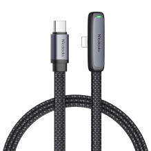 Mcdodo CA-3350 USB į USB-C kampinis kabelis, 1,2 m (juodas)