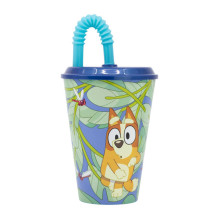 Water Cup with Straw for Kids STOR 50630 430 ml Bluey (blue)