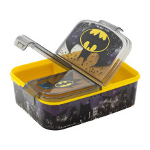 Lunch Box for Kids STOR 85520 3 Compartments Batman (black&amp;yellow)