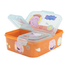 Pietų dėžutė vaikams STOR 13920 3 skyriai Peppa Pig (oranžinė)