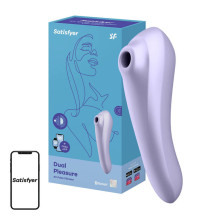 Dvigubas „Vibrator Satisfyer“ malonumas su programa (violetinė)