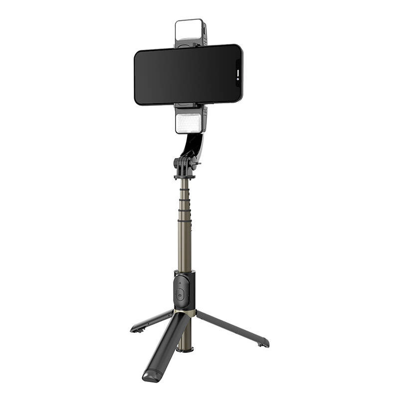 Gimbal / stand with light APEXEL Q08d (black)