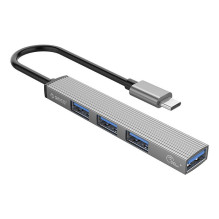 Orico Hub USB-C į USB-A 3.0 + 3xUSB-A 2.0 – pilka