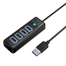 Orico Hub USB iki 4x USB 3.0, 5 Gbps, 0,15 m (juoda)