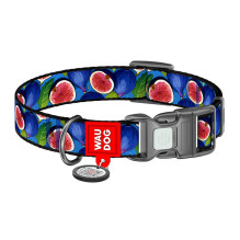 Waudog &quot;Fig&quot; nylon dog collar with QR code, size XL