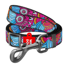 Waudog nylon dog leash, &quot;Summer&quot; pattern, 25 mm wide, length 152-183 cm