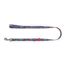 Waudog nylon dog leash, &quot;Summer&quot; pattern, 25 mm wide, length 152-183 cm