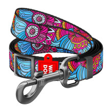 Waudog nylon dog leash, &quot;Summer&quot; pattern, 20 mm wide, length 152-183 cm