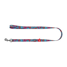 Waudog nylon dog leash, &quot;Summer&quot; pattern, 20 mm wide, length 152-183 cm