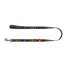 Waudog nylon dog leash, &quot;NASA&quot; pattern, 25 mm wide, 152-183 cm long