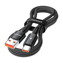 „Essager“ USB-A–USB-C 120 W 2 m laidas (juodas)