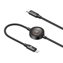 Mcdodo CA-5680 2 viename USB-C su Lightning laidu + Apple Watch įkroviklis, 36 W, 1,5 m