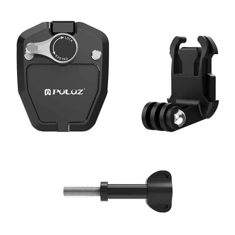 Motorcycle Windshield Mount Clip PULUZ for Action Cameras (Black)