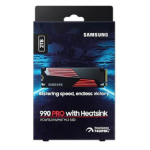 SSD, SAMSUNG, 990 PRO su aušintuvu, 2TB, M.2, PCIE, NVMe, MLC, Rašymo greitis 6900 MB/s, Skaitymo greitis 7450 MB/s, 2,3