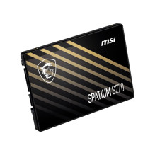 SSD, MSI, SPATIUM S270, 480GB, SATA, 3D NAND, Rašymo greitis 450 MB/s, Skaitymo greitis 500 MB/s, 2,5&quot;, TBW 250 TB,