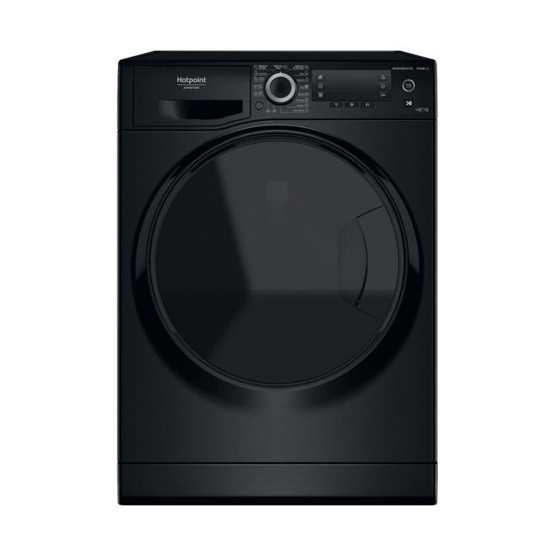 Black washing machine with dryer Hotpoint Ariston NDD 11725 BDA EE