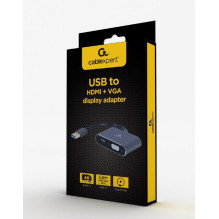 I / O ADAPTER USB3 TO HDMI / VGA / GREY A-USB3-HDMIVGA-01 GEMBIRD