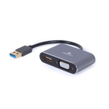 I / O ADAPTER USB3 TO HDMI / VGA / GREY A-USB3-HDMIVGA-01 GEMBIRD