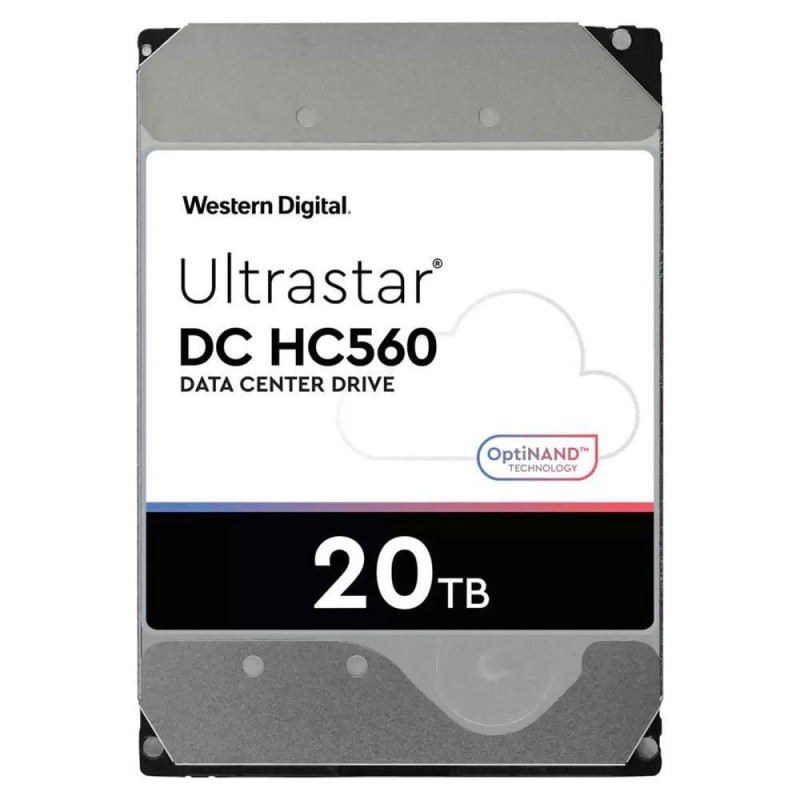 HDD, WESTERN DIGITAL ULTRASTAR, Ultrastar DC HC560, WUH722020BLE6L4, 20TB, SATA, 512 MB, 7200 rpm, 3,5&quot;, 0F38785