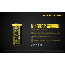 NITECORE 16340 Li-ion Rechargeable Battery NL1665R