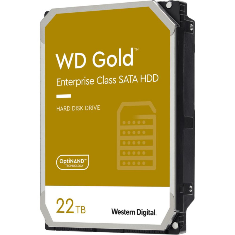 HDD, WESTERN DIGITAL, Gold, 22TB, SATA, 512 MB, 7200 rpm, 3,5&quot;, WD221KRYZ