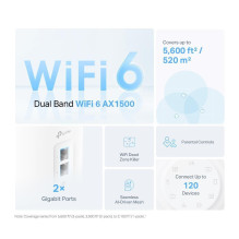 Wireless Router, TP-LINK, Wireless Router, 1500 Mbps, Mesh, Wi-Fi 6, 1x10 / 100 / 1000M, 1x2.5GbE, DHCP, DECOX10(3-PACK)