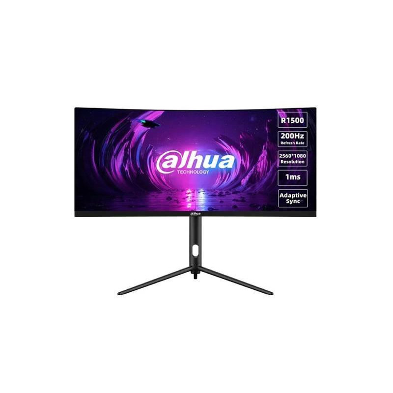 LCD Monitor, DAHUA, DHI-LM30-E330CA, 30&quot;, Gaming / Curved / 21 : 9, Panel VA, 2560x1080, 21:9, 200Hz, 1 ms, Swivel,