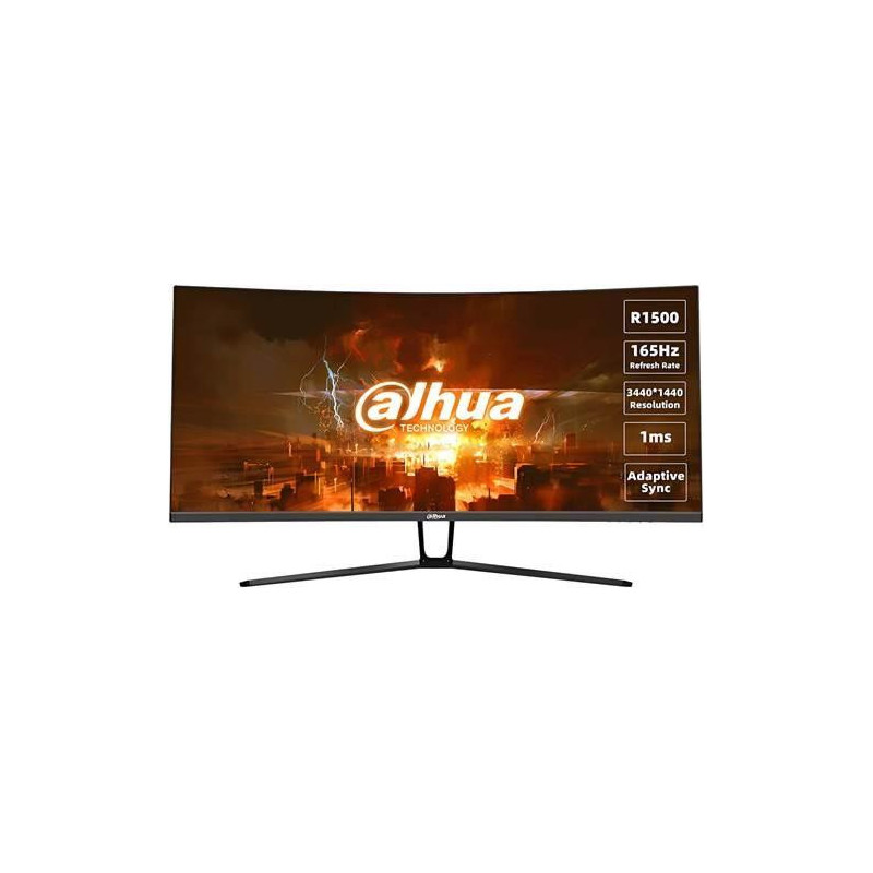 LCD Monitor, DAHUA, DHI-LM34-E330C, 34&quot;, Gaming / Curved / 21 : 9, Panel VA, 3440x1440, 21:9, 165Hz, 1 ms, Tilt, Co