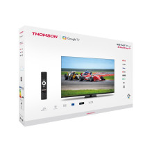 Televizorius, THOMSON, 55&quot;, 4K / Smart, QLED, 3840x2160, belaidis LAN, Bluetooth, Google TV, juodas, 55QG7C14