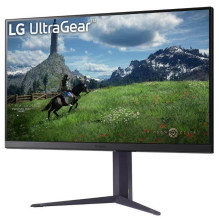 LCD Monitor, LG, 31.5&quot;, Panel IPS, 2560x1440, 16:9, 180Hz, 1 ms, Pivot, Height adjustable, Tilt, Colour Black, 32GS