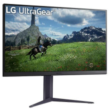 LCD Monitor, LG, 31.5&quot;, Panel IPS, 2560x1440, 16:9, 180Hz, 1 ms, Pivot, Height adjustable, Tilt, Colour Black, 32GS