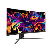 LCD Monitor, MSI, 34&quot;, Curved / 21 : 9, Panel QD-OLED, 3440x1440, 21:9, 175Hz, Matte, 0.03 ms, Swivel, Height adjus