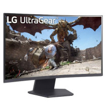 LCD Monitor, LG, 27GS60QC-B, 27&quot;, Gaming / Curved, Panel VA, 2560x1440, 16:9, 180 Hz, Matte, 1 ms, Tilt, Colour Bla