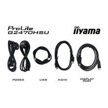 LCD Monitor, IIYAMA, G2470HSU-B6, 24&quot;, Panel IPS, 1920x1080, 16:9, 180Hz, Matte, 0.2 ms, Speakers, Colour Black, G2