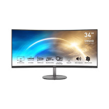 LCD Monitor, MSI, PRO MP341CQ, 34&quot;, Business / Curved / 21 : 9, Panel VA, 3440x1440, 21:9, 100Hz, Matte, 4 ms, Spea