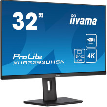 LCD Monitor, IIYAMA, XUB3293UHSN-B5, 32&quot;, 4K, Panel IPS, 3840x2160, 16:9, Matte, 5 ms, Speakers, Swivel, Height adj