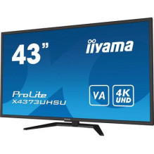 LCD Monitor, IIYAMA, 43&quot;, 4K, Panel VA, 3840x2160, 16:9, 60Hz, Matte, 3 ms, Speakers, Tilt, Colour Black, X4373UHSU