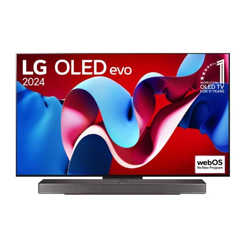 TV Set, LG, 55&quot;, OLED / 4K / Smart, 3840x2160, Wireless LAN, Bluetooth, webOS, Black, OLED55C41LA