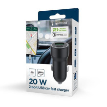 MOBILE CHARGER CAR USB 2PORT / TA-UC-A2PDQC20-CAR-01 GEMBIRD