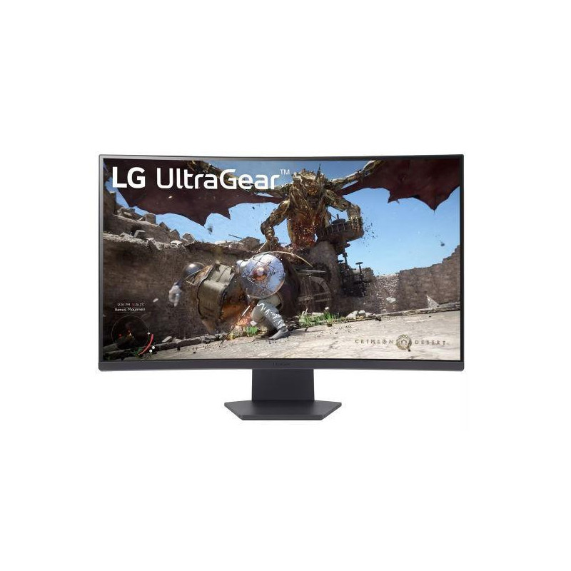 LCD Monitor, LG, 32GS60QC-B, 32&quot;, Gaming / Curved, Panel VA, 2560x1440, 16:9, 180 Hz, Matte, 1 ms, Tilt, 32GS60QC-B