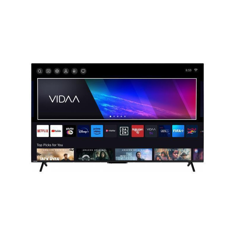 TV Set, TOSHIBA, 43&quot;, 4K / Smart, 3840x2160, Wireless LAN, Bluetooth, Android TV, Black, 43QV2463DG