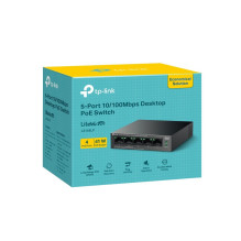 Switch, TP-LINK, LS105LP, Desktop / pedestal, 5x10Base-T / 100Base-TX, PoE ports 4, LS105LP