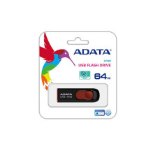 MEMORY DRIVE FLASH USB2 64GB / BLACK / RED AC008-64G-RKD ADATA