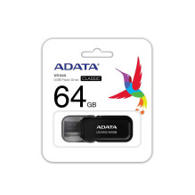 MEMORY DRIVE FLASH USB2 64GB / BLACK AUV240-64G-RBK ADATA