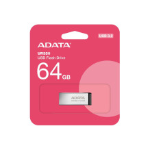 MEMORY DRIVE FLASH USB3.2 64GB / BLACK UR350-64G-RSR / BK ADATA