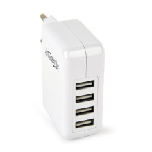 CHARGER USB UNIVERSAL WHITE / 4PORT EG-U4AC-02 GEMBIRD