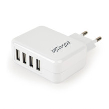 CHARGER USB UNIVERSAL WHITE / 4PORT EG-U4AC-02 GEMBIRD